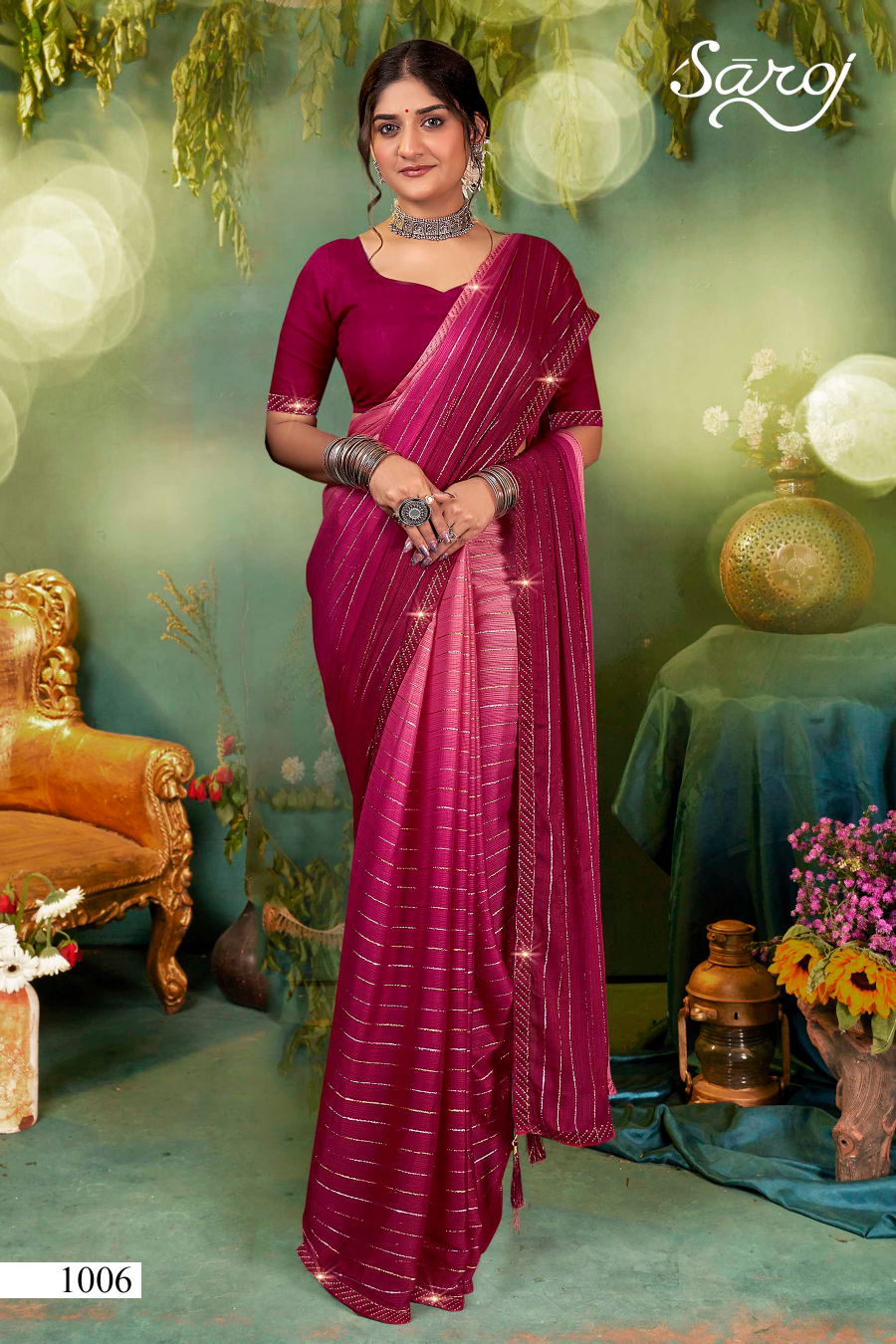 Saroj Dream Girl Swarovski Party Wear Sarees Catalog
